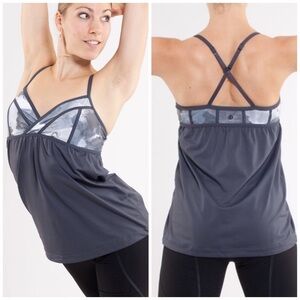 LULULEMON Rehearsal Black/White Coal Tinted Tank 6